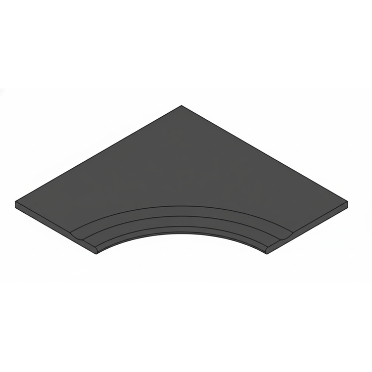 Italon Magma (Магма) 620090001303 X2 Графит бортик с выемкой закругленный 30x120 матовая