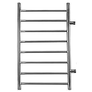 Полотенцесушитель Флагман "Лесенка" изогнутая с полочкой 800х500 нерж. сталь  боковое подключение