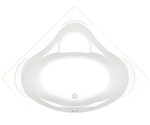 Ванна акриловая BAS 1600х1600 угловая, симметричная, каркас, без слива-перелива, белый