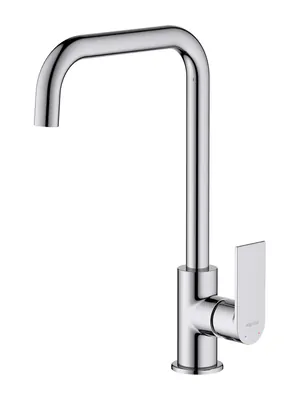 Смеситель для кухни Aquatek AQ1480CR однозахватный, поворотный излив 284мм, цвет: хром