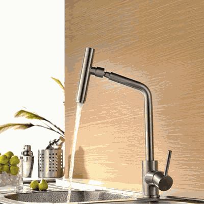 Смеситель Ledeme для кухни, поворотный излив, однозахватный, сатин L4998-5