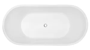 Ванна акриловая Abber (1600х800) отдельностоящая, слив-перелив, белая AB9203-1.6