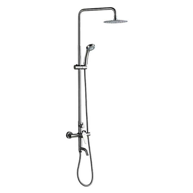 Душевая система Ledeme поворотный излив, с тропическим душем, однозахватный,нержавеющая сталь L72402