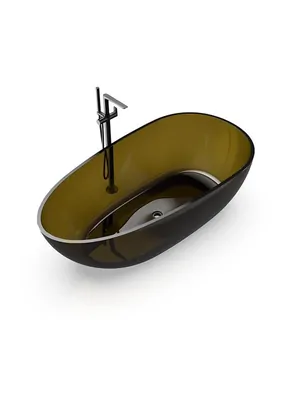 Ванна отдельностоящая Knief EGG Shape (1690х850х540) из полимерного материала, цвет: 01 Coffee Black, 0700-010-01