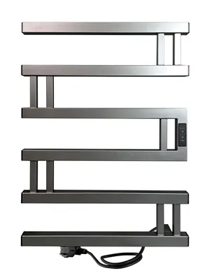 Полотенцесушитель Indigo (electrо) б/п 600х500 скрытый провод справа, графит металлик