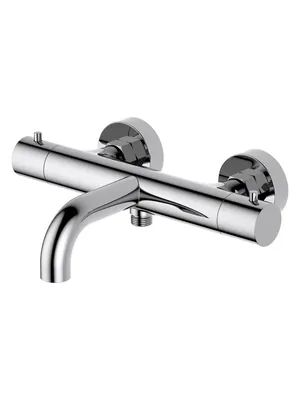 Смеситель для ванны/душа Aquatek AQ1343CR настенный, термостат, излив 202мм, цвет: хром