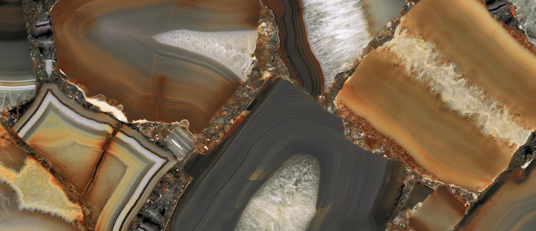 фон Tele Di Marmo Precious Agate Brown Lappato 120x278