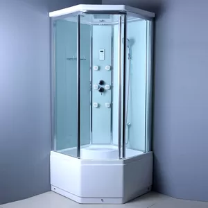 Душевая кабина BAND HOURS B 90x90x220 стекло прозрачное, профиль хром, высокий поддон