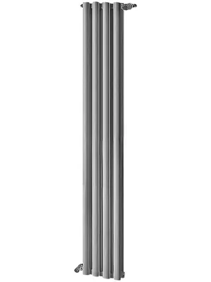 Дизайн-радиатор STOUT 1800 4 секции, алюм., универс.подкл., серый цвет 2676 cod.08, SRA-3120-18000804