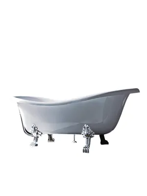 Ванна Gruppo Treesse V5071 1700x800x720 CrystalTech, отдельностоящая, слив, ножки белые