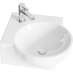 Раковина Aqwella (516х450х180) угловая, белая 4640021061435