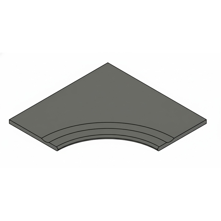 Italon Magma (Магма) 620090001302 X2 Фог бортик с выемкой закругленный 30x120 матовая