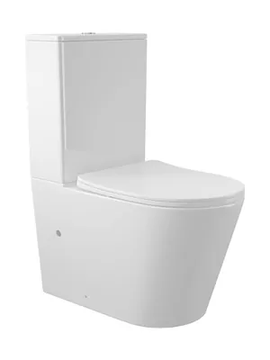 Унитаз-компакт Aqueduto 630х385х815 безободковый, сиденье с микролифтом, белый глянец AQDSCON10