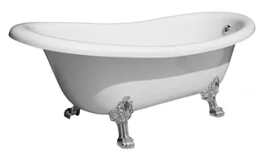 Ванна MIGLIORE 185x82 на лапах "LEONE" STANDART, слив-перелив хром 26920