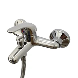 Смеситель для ванны/душа Paini настенный,однозахв,с изливом,с душ.гарнитуром,хром 02CR105