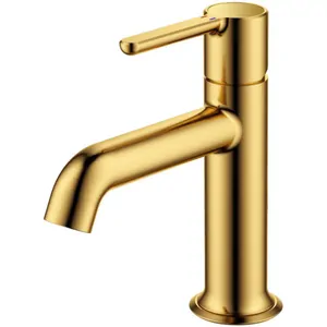 Смеситель CEZARES -LS-BORO-W0 для раковины, однозахватный, без донного клапана, брашир.золото