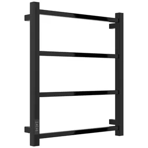 Полотенцесушитель электрический СТИЛЬЕ ФОРМАТ-26 600х500, черный, ТЭН слева, 17527-6050