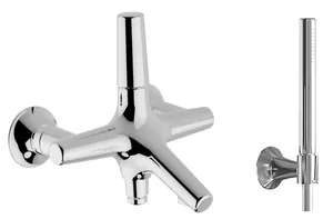 Смеситель для ванны/душа CISAL VI00010421 настенный, однозахв., с душ. гарнитуром, хром