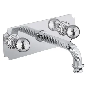 Смеситель CEZARES -BLS2-01-M для умывальника, встраиваемый, дон. клапан, хром/ручки металл