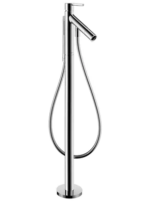 Смеситель Axor 10455000 для ванны напольный однозахватный, излив 156мм, хром