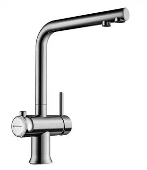 Смеситель для мойки Omoikiri -IN-WH нерж. ст./белые вставки,с краном для питьевой воды 4994050