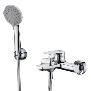 Смеситель для ванны/душа WasserKRAFT 3201 однозахватный, короткий излив, душ. гарнитур, хром