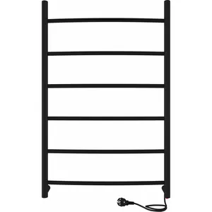 Полотенцесушитель Indigo б/п (electro) 800х500 (скр.монтаж, унив.подкл) черный муар,LCAE80-50BRR