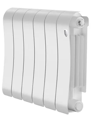 Радиатор биметаллический 6 секций ROYAL THERMO ВШГ:370х480х90, 690Вт Bianco Traffico, НС-1683690