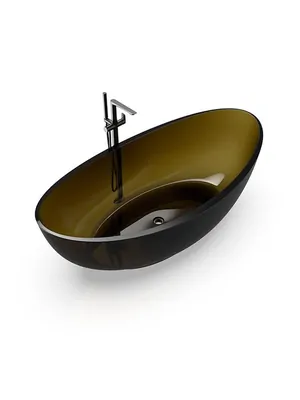 Ванна отдельностоящая Knief Oval Shape (1800х930х560) из полимерного материала, цвет: 01 Coffee Black, 0700-050-01