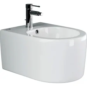 Биде подвесное Ceramicanova 300х370х490 отв. под смеситель, крепеж, д/к, белый CN3004