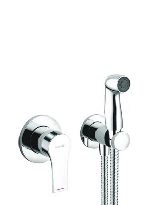 Набор с гигиеническим душем KLUDI классик, встраиваемый смеситель, шланг (хром) 489990565