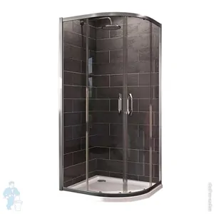 Душевой уголок HUPPE 90х90х190 R55 профиль серебро/стекло прозрачное Anti-Plaque 140604.069.322