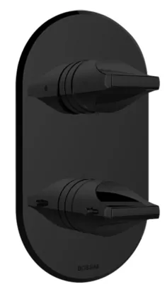 Смеситель для душа Bossini Z00500.073 встраиваемый, термостат, внеш.часть, черный матовый