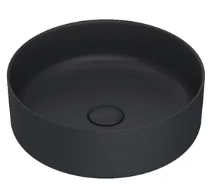 Умывальник накладной IDDIS 355х355х120 без перелива, без отв. под смеситель, черный BM03i27