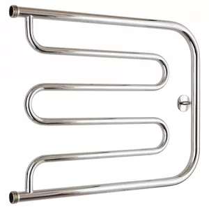 Полотенцесушитель водяной СТИЛЬЕ 600х650,нерж.сталь, бок подкл.,резьба-сгон 1",00011-5065