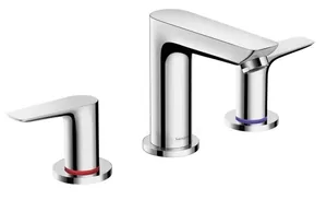 Смеситель Hansgrohe 71733000 для умывальника на 3 отверстия, с донным клапаном, хром