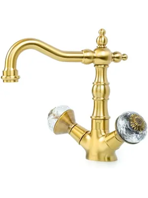 Смеситель Boheme 312-FL для раковины, на 1 отверстие, двухзахватный, бронза