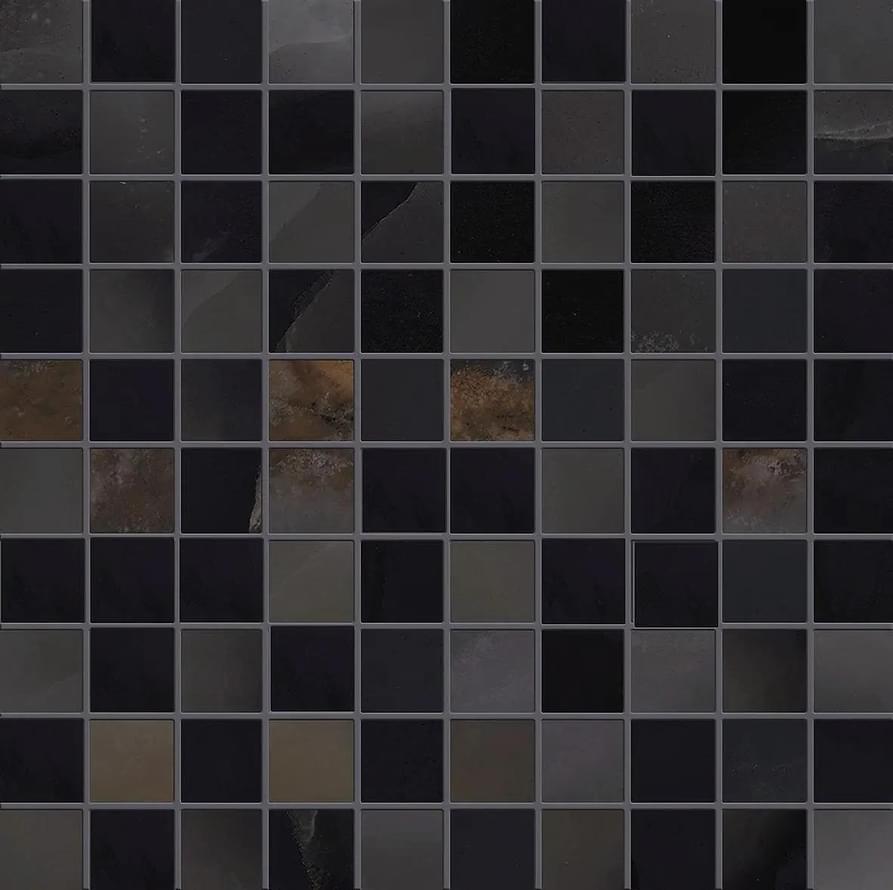мозаика Tele Di Marmo Onyx Mosaico 3x3 Black Silktech 30x30