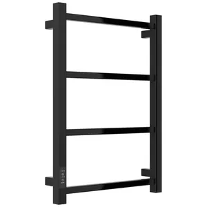 Полотенцесушитель электрический СТИЛЬЕ ФОРМАТ-26 600х400, черный, ТЭН слева, 17527-6040