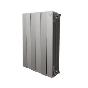 Радиатор биметаллический, 6 секций ROYAL THERMO ВШГ:591х480х100 1134 Вт Silver Satin