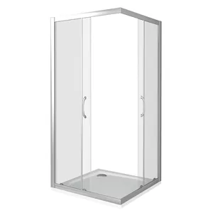 Уголок душевой GOOD DOOR BAS CR-80-C-WE (80х80) квадратный, стекло прозрачное, без поддона