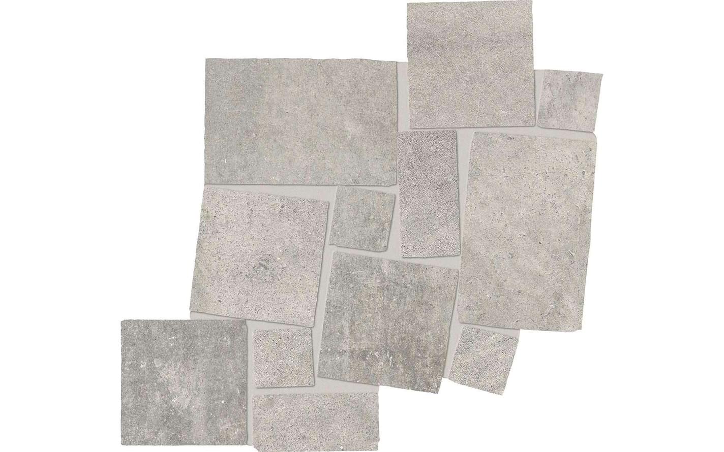 мозаика Fabrika Mosaico Blokko Grey Silktech 34.1x34.3