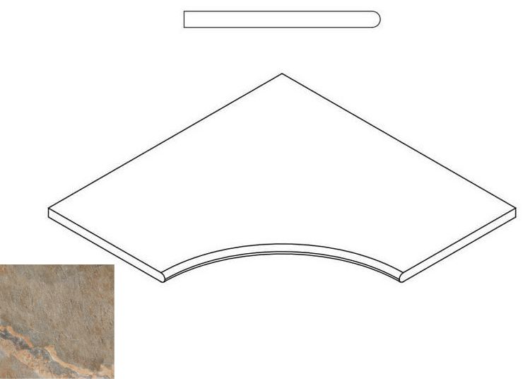 Magnetique X2 Dark Bordo Angolare Round 30 60X60 матовая