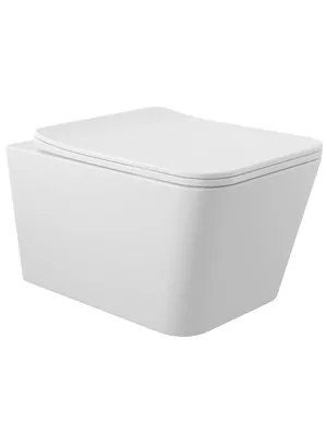 Унитаз подвесной Aqueduto 370х520х290,безободковый, сиденье с микролифтом, белый мат. MAC0120