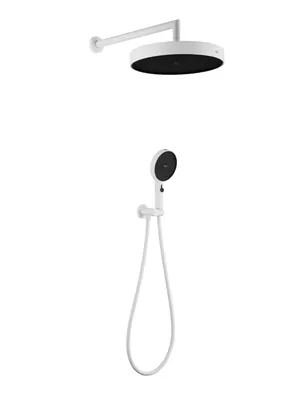 Душевой комплект Boheme 427-MW верхний/ручной душ, шланговое соединение, шланг, белый мат