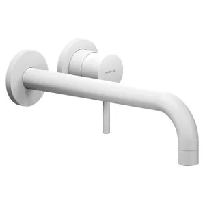 Смеситель NOBILI для раковины, встраиваемый, внешняя часть, излив 250мм, белый мат LV00199/2WM