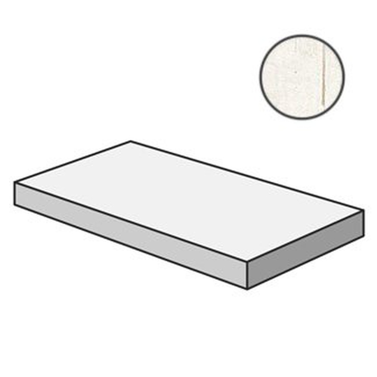 Sant Agostino Blendart CSAGASBW12 Gradone Angolare Sx White 33x120 матовая