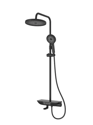 Душевая система Iddis HOMESPA смеситель для ванны/душа, верхний/ручной душ, матов.черный SPABLBTi06