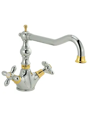 Смеситель для кухни Migliore Cucina двухзахватный, хром/золото ML.CUC-8051.CRDO
