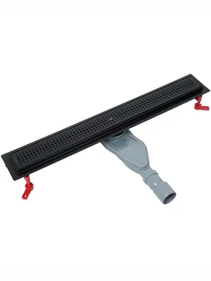 Душевой лоток IDDIS 975B7BL20DZ 700мм, с сифоном, комбинир. затвор, перфовир. решетка, черный